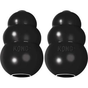 image:imageKONG Extreme Dog Toy  Fetch amp Chew Toy  TreatFilling Capabilities amp Erratic Bounce for Extended Play Time Most Durable Natural Rubber Material  for Power Chewers  for Large DogsSmall2Pack
