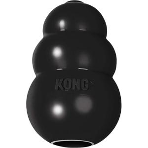 image:imageKONG Extreme Dog Toy  Fetch amp Chew Toy  TreatFilling Capabilities amp Erratic Bounce for Extended Play Time Most Durable Natural Rubber Material  for Power Chewers  for Medium DogsSmall Pack of 1