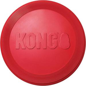 image:imageKONG Flyer  Durable Dog Toy for Outdoor Playtime  Natural Rubber Flying Disc Dog Toy for Fetch  Safer Disc for Healthy Activity  for MediumLarge DogsLarge Pack of 1