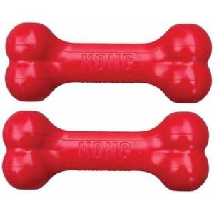 image:imageKONG Goodie Bone  Classic Durable Natural Rubber Dog Bone Supports Mental Engagement  Treat Dispensing  Red  for Small DogsSmall2Pack